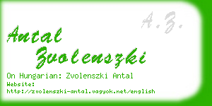 antal zvolenszki business card